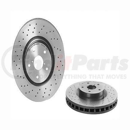 09.7812.2X by BREMBO - Premium UV Coated Front Xtra Cross Drilled Brake Rotor