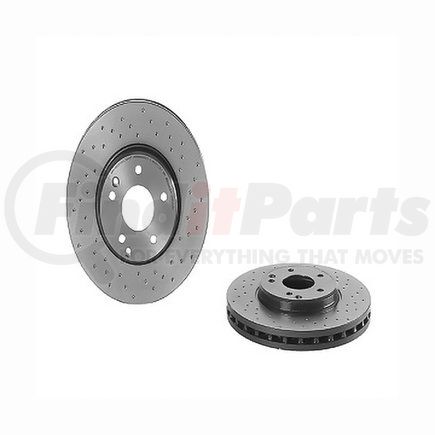 09.8304.2X by BREMBO - Premium UV Coated Front Xtra Cross Drilled Brake Rotor