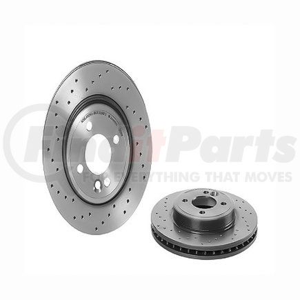 09.8655.1X by BREMBO - Premium UV Coated Front Xtra Cross Drilled Brake Rotor