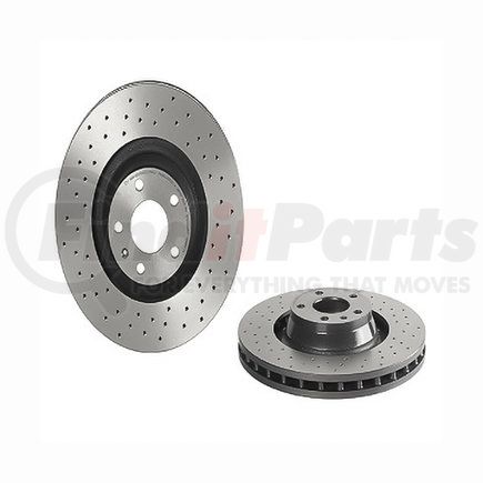 09.8841.3X by BREMBO - Premium UV Coated Front Xtra Cross Drilled Brake Rotor
