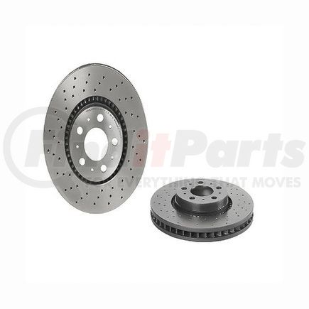09.9130.1X by BREMBO - Premium UV Coated Front Xtra Cross Drilled Brake Rotor