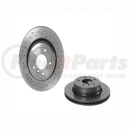 09.9425.1X by BREMBO - Premium UV Coated Rear Xtra Cross Drilled Brake Rotor