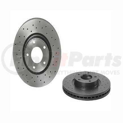09.9468.2X by BREMBO - Premium UV Coated Front Xtra Cross Drilled Brake Rotor