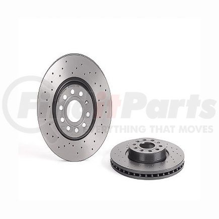 09.9772.1X by BREMBO - Premium UV Coated Front Xtra Cross Drilled Brake Rotor