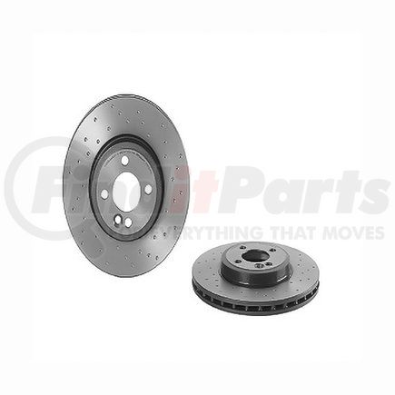09.A047.3X by BREMBO - Premium UV Coated Front Xtra Cross Drilled Brake Rotor