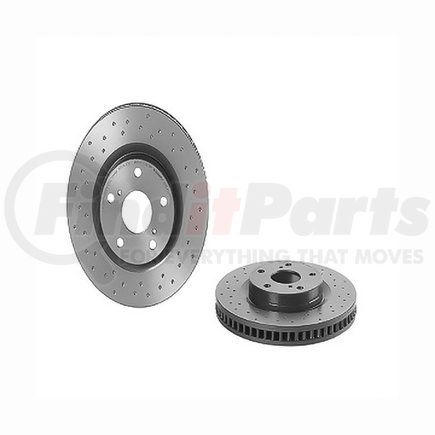 09.A417.1X by BREMBO - Premium UV Coated Front Xtra Cross Drilled Brake Rotor