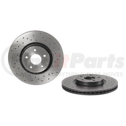 09.A728.1X by BREMBO - Premium UV Coated Front Xtra Cross Drilled Brake Rotor