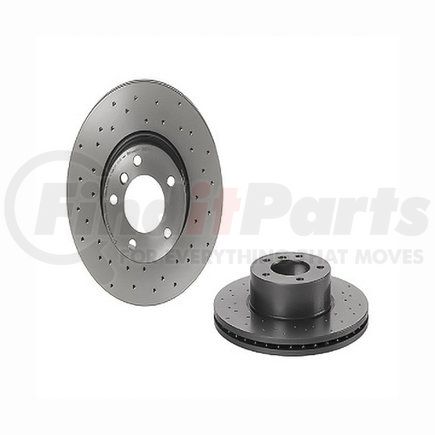 09.B337.2X by BREMBO - Premium UV Coated Front Xtra Cross Drilled Brake Rotor