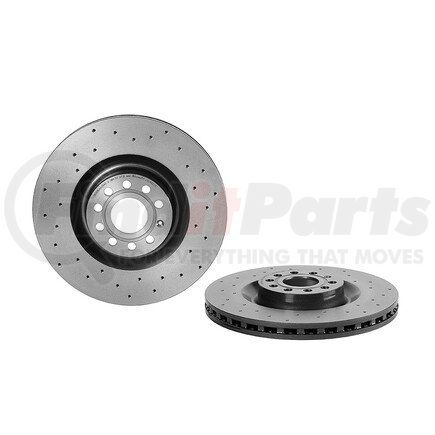 09.C892.1X by BREMBO - Premium UV Coated Front Xtra Cross Drilled Brake Rotor