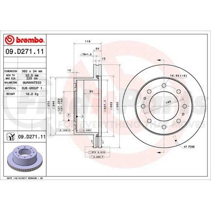 09.D272.10 by BREMBO - Premium Front Brake Rotor