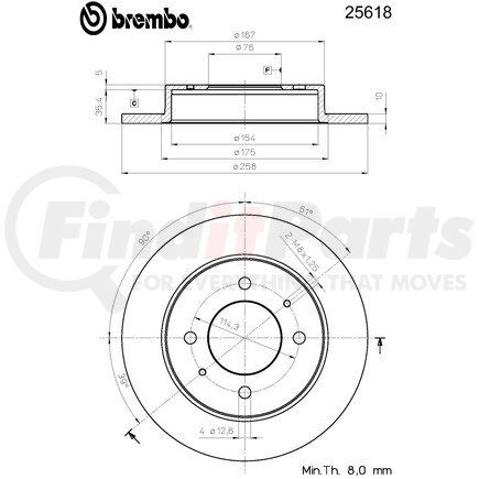 25618 by BREMBO - Disc Brake Rotor