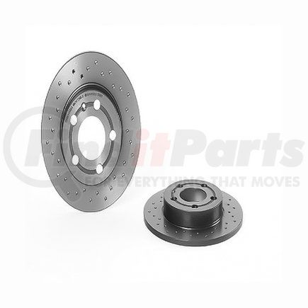 08.9148.1X by BREMBO - Premium UV Coated Rear Xtra Cross Drilled Brake Rotor