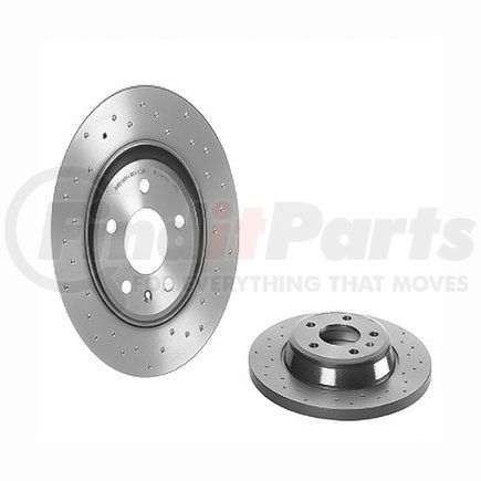 08.A759.1X by BREMBO - Premium UV Coated Rear Xtra Cross Drilled Brake Rotor