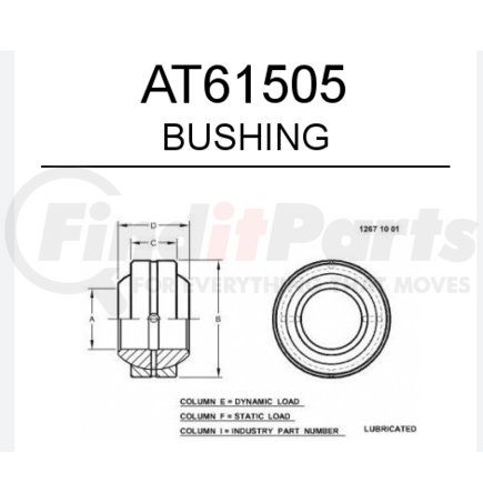 AT61505 by REPLACEMENT FOR JOHN DEERE - JOHN DEERE-REPLACEMENT, Replacement Bushing