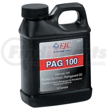 2487 by FJC, INC. - Refrigerant Oil - PAG Oil, Synthetic, Viscosity 100, 8 Oz., For Use with R-134a Only