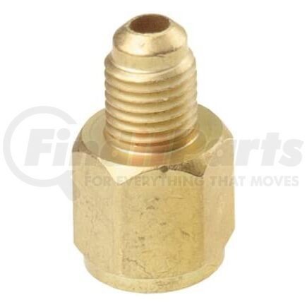 6015 by FJC, INC. - Refrigerant Tank Adapter - Solid Brass, 1/2" ACME Female, 1/4" Male Flare