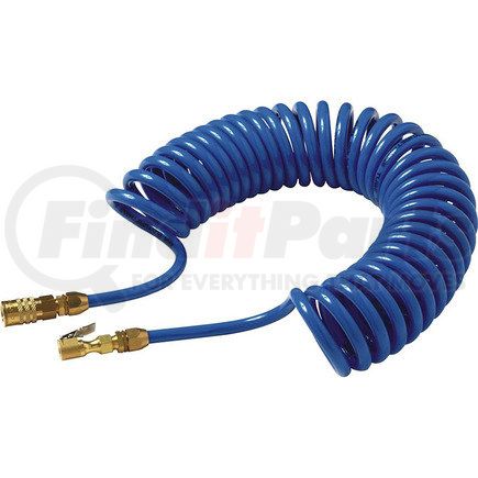 89HKC-25C by HALTEC - Tire Inflation System Hose - 25 ft., Blue Coil, with Coupler, CH-360OP Air Chuck