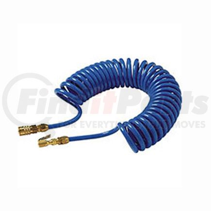 89HKC-50C by HALTEC - Tire Inflation System Hose - 50 ft., Blue Coil, with Coupler, CH-360OP Air Chuck