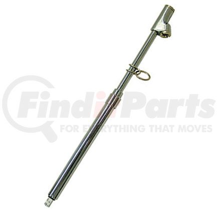 GA-155S-RCL by HALTEC - Tire Pressure Gauge - Dual Foot, Metal Bar, Chrome, Straight 30-deg Reverse Chuck, Recalibratable