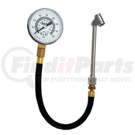 GA-280 by HALTEC - Dial Air Gauge - with CH-335OP Dual Foot Air Chuck, 12" Standard Bore Air Master Gauge