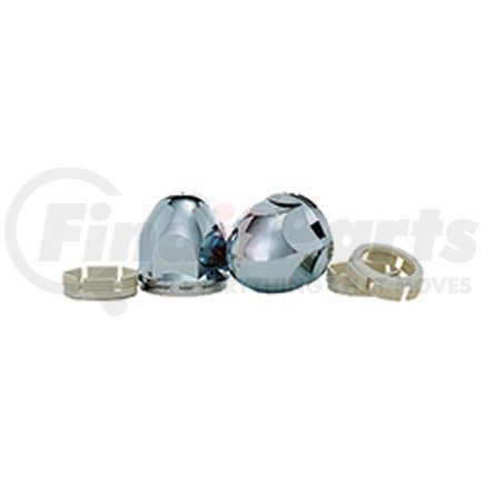 H-155 by HALTEC - Wheel Lug Nut Cover - Screw-on, 1-1/2 in., with Inner Clamp and Threaded Outer Cover