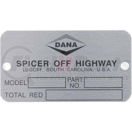 120707 by DANA - Spicer Axle Name Plate
