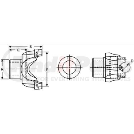 140-4-771-1 by DANA - SPL140 Series Automatic Transmission Yoke - Steel, 55 Spline, HR Yoke Style