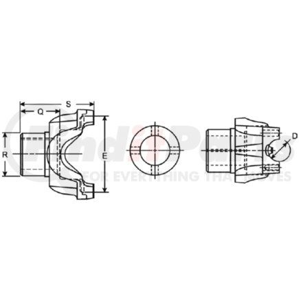 170-4-1291-1X by DANA - SPL170 Series Differential End Yoke - Assembly, Steel, HR Yoke Style, 46 Spline