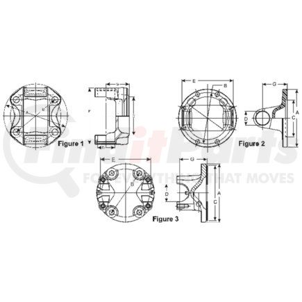 5-2-709 by DANA - 1610 Series Drive Shaft Flange Yoke - Steel, 8 Bolt Holes, Circular Design