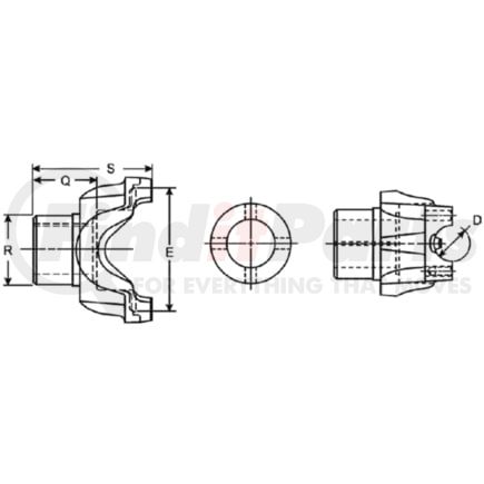 6.3-4-731-1X by DANA - PINION SHAFT END YOKE