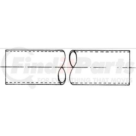 DT143T by DANA - Drive Shaft Tubing - Steel, 74 in. Length, Straight, 4.00 in. OD Tube