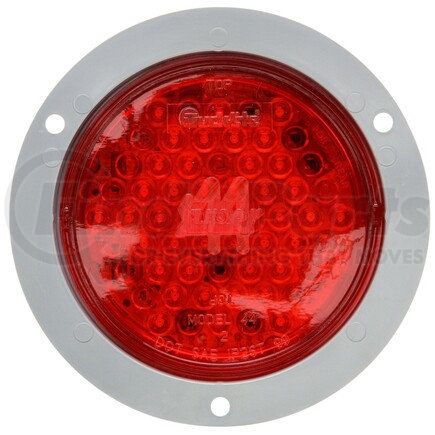 44103R by TRUCK-LITE - Super 44 Strobe Light - LED, 42 Diode, Round Red, Flange Mount, 12V