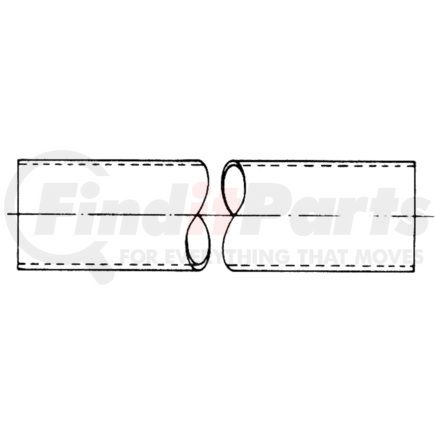 20-30-52-5400 by DANA - Drive Shaft Tubing - Steel, 54 in. Length, Straight, 13 Gauge