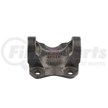 2-2-489 by DANA - 1330 Series Drive Shaft Flange Yoke - Steel, 4 Bolt Holes, Rectangular Design