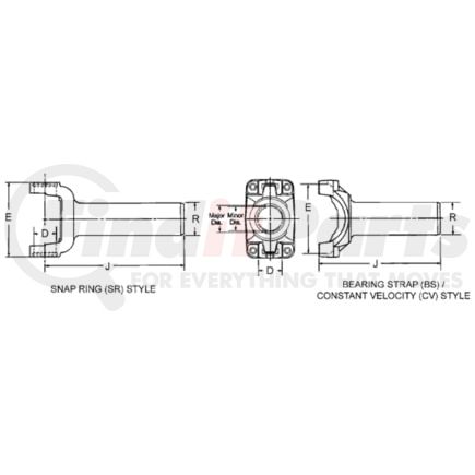 2-3-9021 by DANA - Drive Shaft Transmission Slip Yoke