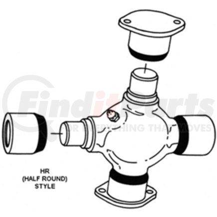 5001247 by DANA - Universal Joint - Non-Greasable, HR Style