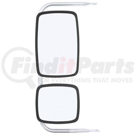 97668 by TRUCK-LITE - Door Mirror - 21.65-35.43 x 9.76in., Black Steel, Rectangular, Universal