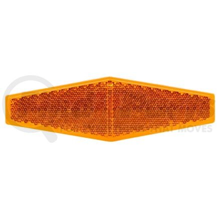 98033Y by TRUCK-LITE - Hexagon, Yellow, Reflector, Adhesive Mount