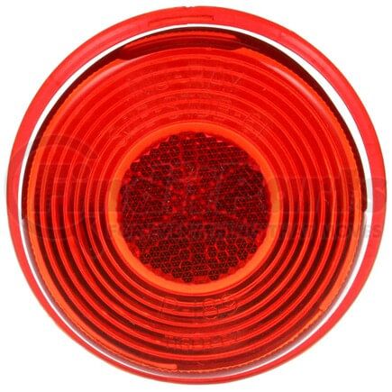 99105R by TRUCK-LITE - Marker Light Lens - Circular, Red, Acrylic, Snap-Fit Mount