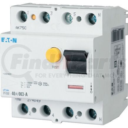235415 by EATON - Residual Current Circuit Breaker - 63A, 4p, 100mA, PFIM Type AC, MW