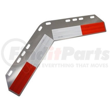 033-04263 by TRAMEC SLOAN - Side Reflector - Mud Flap Hanger - Reflective Conspicuity Plate, Shortie, Universal, Aluminum