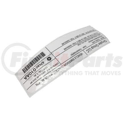 47480010AA by MOPAR - LABEL