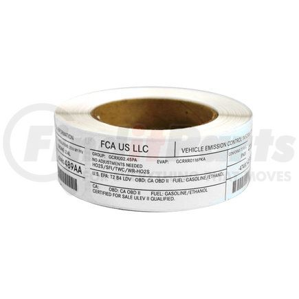 47480489AA by MOPAR - Emission Label - For 2016 Chrysler 200