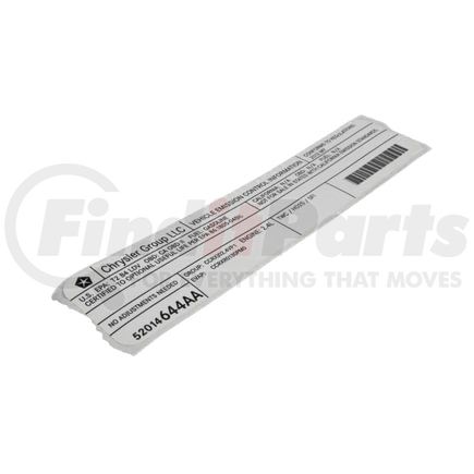 52014644AA by MOPAR - LABEL