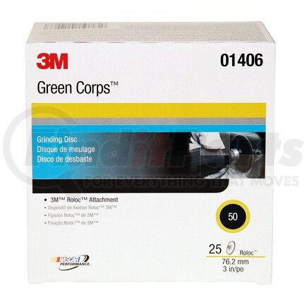 01406 by 3M - GRN CRP RLC 3'  50GD 25BX