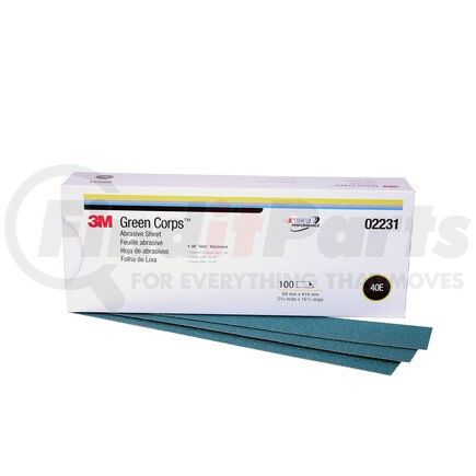 02231 by 3M - Green Corps™ Stikit™ Production™ Sheet, 40, 2-3/4 in x 16 1/2 in, 100 sheets per carton, 5 cartons per case