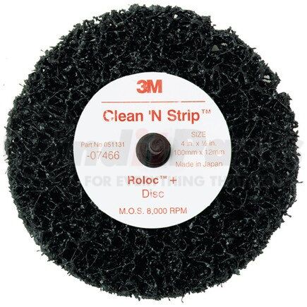 07466 by 3M - Scotch-Brite Roloc + Clean and Strip Disc 7466, 4 in x 1/2 in, (1/PKG), Item # 07466