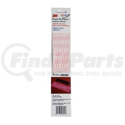 08069 by 3M - Press-In-Place Emblem Adhesive, 2 in x 12 in