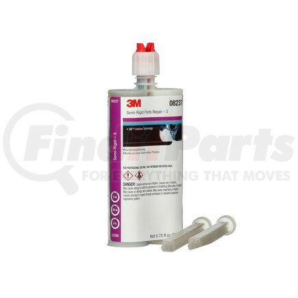3M 08237 Multi-Purpose Adhesive Two-Part Urethane Black Semi-Rigid Parts Repair, 200 mL, 6.0 Bags per Case