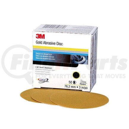 00920 by 3M - Hookit™ Gold Disc, 3 in, P100, 50 discs per carton, 4 cartons per case